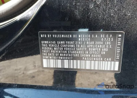 2024 Volkswagen Jetta 1.5T Se from USA, damaged, VIN 3VW7M7BU1RM000527